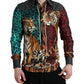 Multicolor Tiger Button Down Casual Shirt
