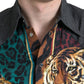 Multicolor Tiger Button Down Casual Shirt