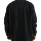Black Cotton Long Sleeve Denim Casual Shirt