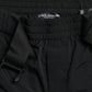 Black Red Leopard Print Nylon Jogger Pants