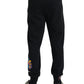 Black Logo Cotton Jogger Sweatpants Pants