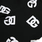 Black Viscose Skinny Men Leggings Logo Print Pants