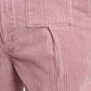 Pink Corduroy Cotton Stretch Skinny Cargo Jeans