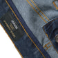 Blue Distressed Cotton Skinny Denim Jeans