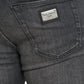 Gray Washed Cotton Stretch Skinny Denim Jeans