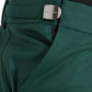 Green Wool Men Slim Fit Chino Pants