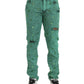Green Crystals Cotton Stretch Slim Jeans