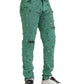 Green Crystals Cotton Stretch Slim Jeans