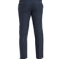Navy Blue Linen Men Slim Dress Pants