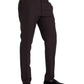 Dark Brown Wool Slim Fit Pants