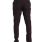 Dark Brown Wool Slim Fit Pants