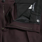 Dark Brown Wool Slim Fit Pants