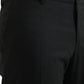 Black Wool Men Skinny Dress Pants