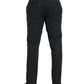 Black Striped Wool Skinny Dress Pants