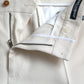 White Wool Wide Leg Mid Waist Pants