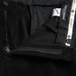 Black Cotton Velvet Skinny Pants