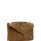 Brown Lamb Leather Puffer Toy Shoulder Bag