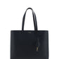Black Calf Leather Tote Shoulder Bag
