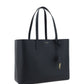 Black Calf Leather Tote Shoulder Bag