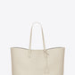 White Calf Leather Tote Shoulder Bag