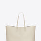 White Calf Leather Tote Shoulder Bag