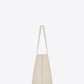 White Calf Leather Tote Shoulder Bag