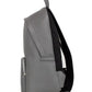 Abbeydale Branded Charcoal Grey Pebbled Leather Backpack Bookbag