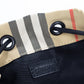 Phoebe Heritage Stripe Beige Eco Nylon Drawstring Bucket Bag