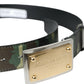 Camouflage Leather Gold Buckle Belt Men