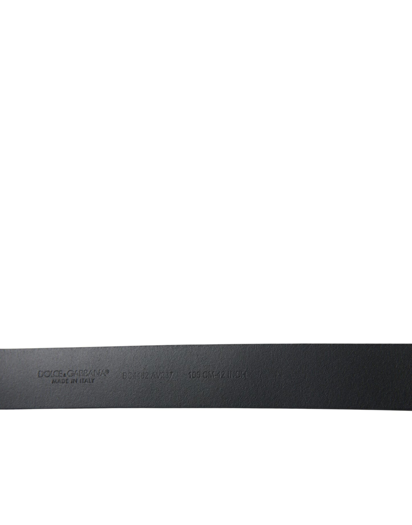 Blue Leather Metal Logo Buckle Belt Men