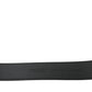 Black Leather Metal Square Buckle Belt Men