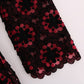 Elegant Red Floral Shift Midi Dress