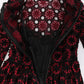 Elegant Red Floral Shift Midi Dress