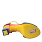 Multicolor Leather Heels Sandals Shoes