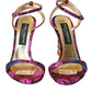 Multicolor Jacquard Crystals Sandals Shoes