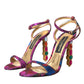 Multicolor Jacquard Crystals Sandals Shoes