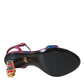 Multicolor Jacquard Crystals Sandals Shoes