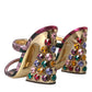 Multicolor Jacquard Crystals Sandals Shoes