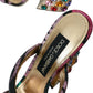Multicolor Jacquard Crystals Sandals Shoes