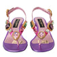 Multicolor Crystals Slingback Sandals Shoes