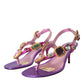 Multicolor Crystals Slingback Sandals Shoes