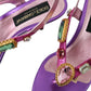 Multicolor Crystals Slingback Sandals Shoes