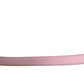 Pink Leather Gold Square Metal Buckle Belt
