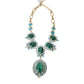 Gold ToneBrass PIETRE OVALI Crystal Embellished Necklace