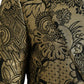 Gold SICILIA Jacquard Single Breasted Coat Blazer