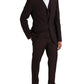 Maroon Wool MARTINI Formal 3 Piece Suit