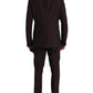 Maroon Wool MARTINI Formal 3 Piece Suit