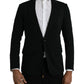 Black Wool 2 Piece Single Breasted Suit