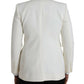 White Wool Single Breasted Coat Blazer