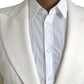 White Wool Single Breasted Coat Blazer